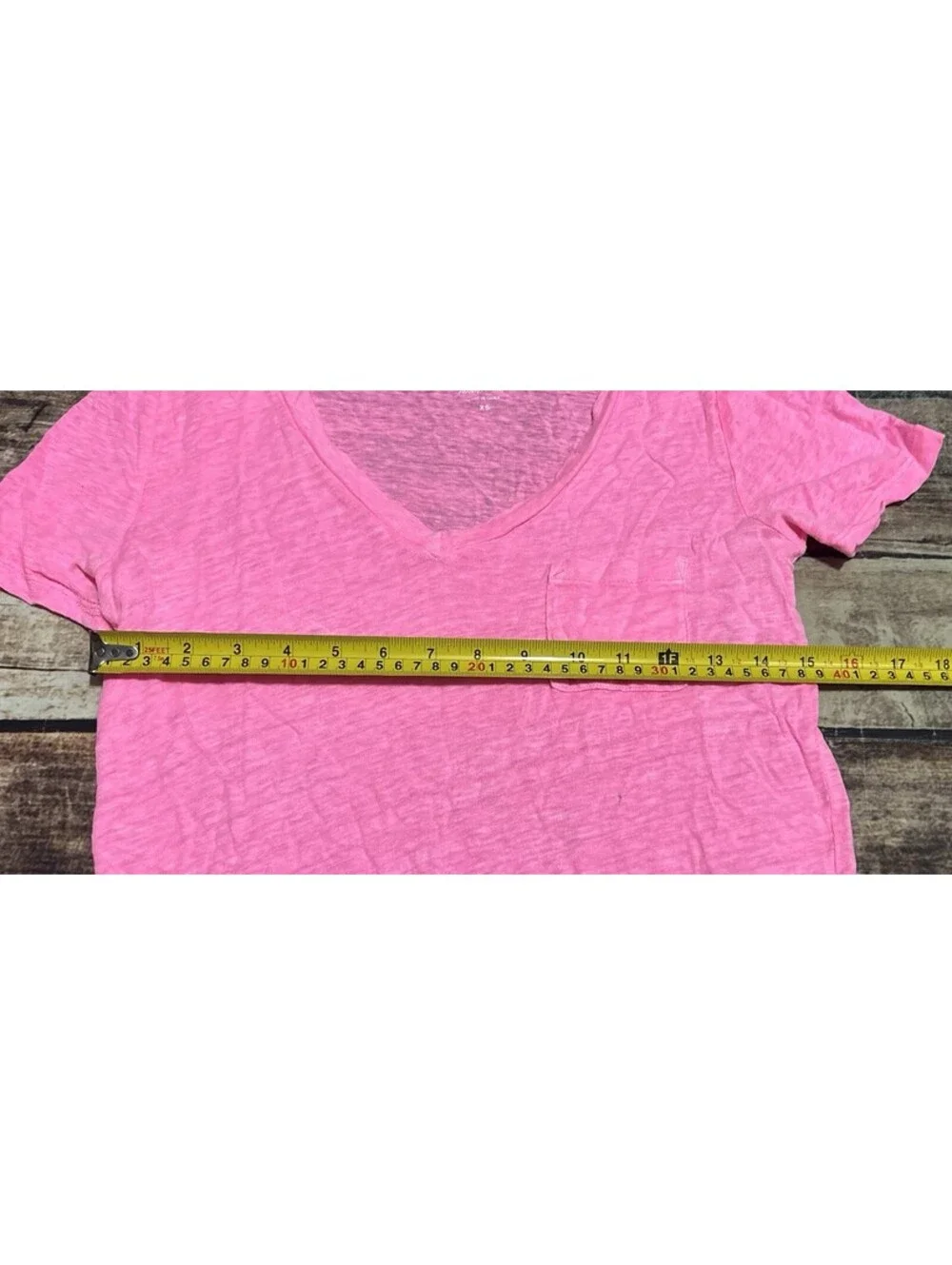 J Crew Top Womens XS Linen Tunic Pink Short Sleeve Pocket